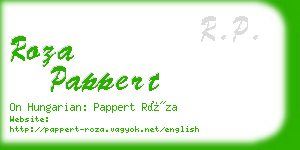 roza pappert business card